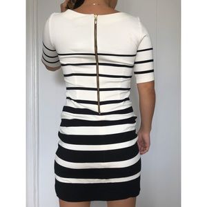 Banana Republic Navy+White Striped Sheath Dress